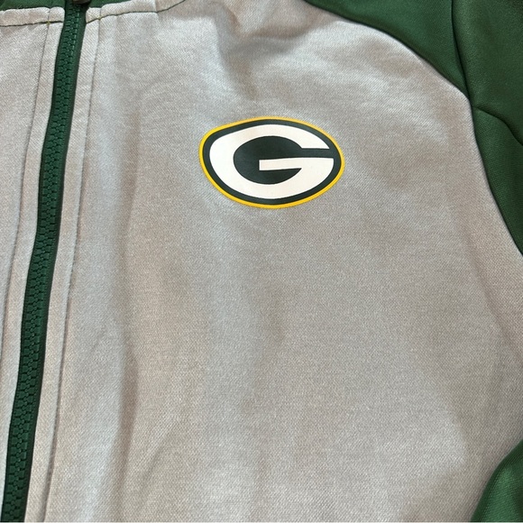 NFL Green Bay Packers Zip Up Hoodie Sweatshirt Green Gray Youth Large (14-16) - Picture 2 of 10